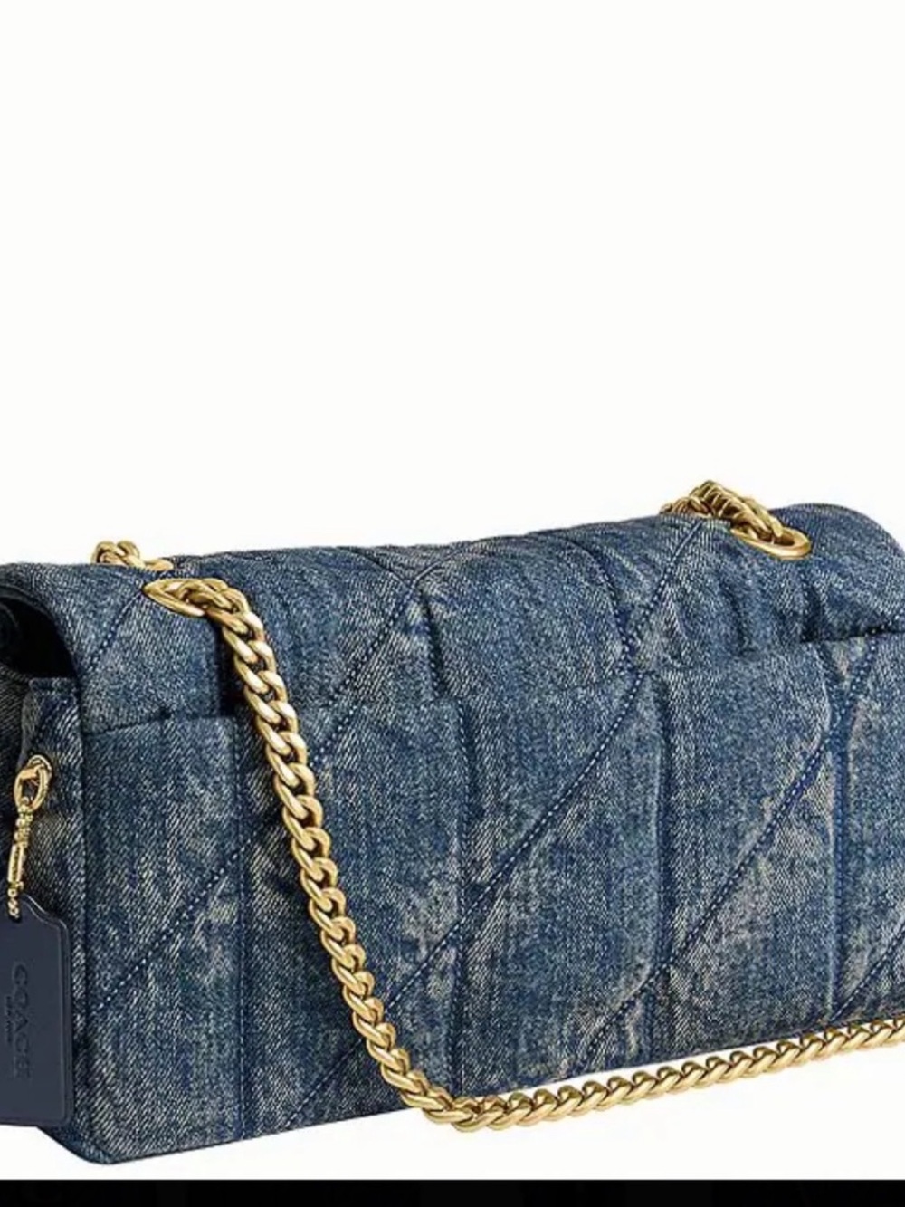 NWT 🌷Coach Tabby Quilted Denim Convertible Shoulder Bag 26 cm - Picture 9 of 14